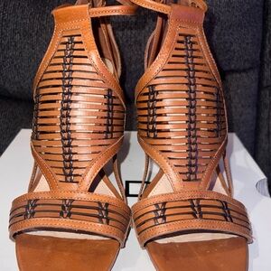 Vince Camuto Brown Strappy Heels
